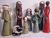 Unusual nativity scenes in Northlew church