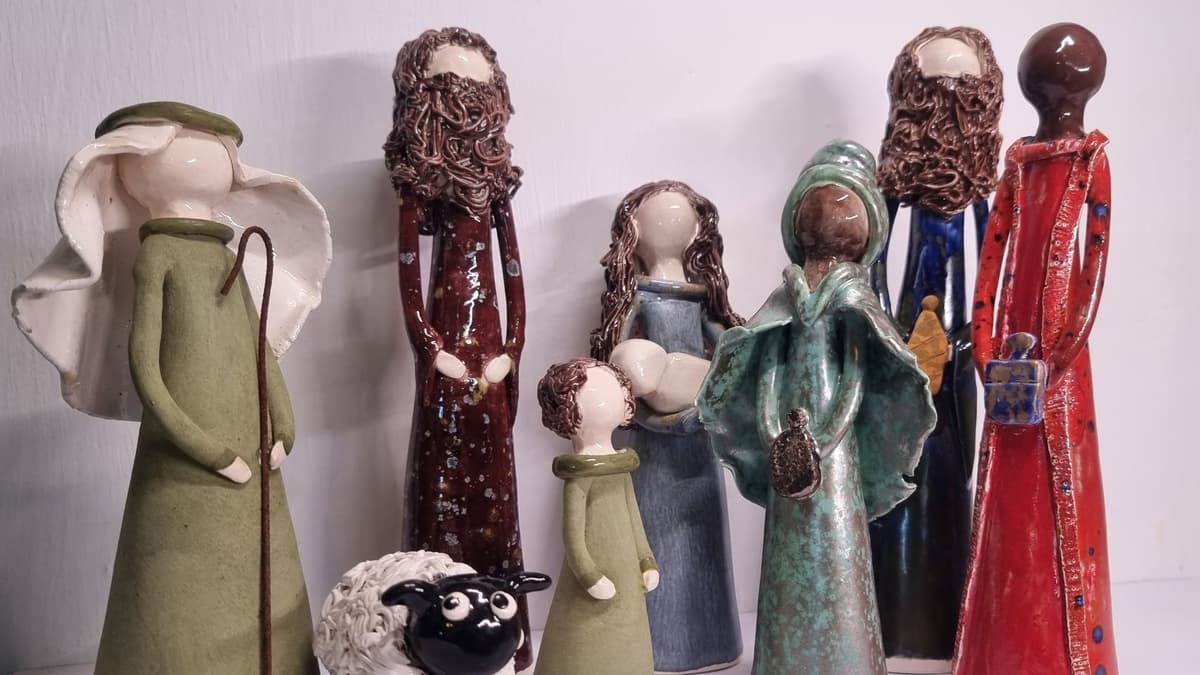 Unusual nativity scenes in Northlew church