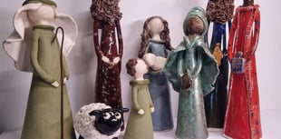 Unusual nativity scenes in Northlew church