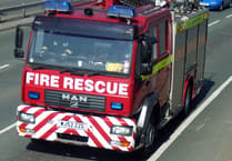 Fire breaks out on A30 near Sourton Cross