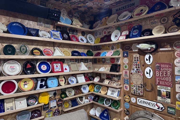 Keith Hall's huge ashtray collection.