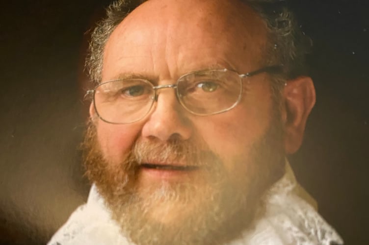 The late Robin Pike is pictured in the finery of Tavistock Town Mayor, a position he held twice.