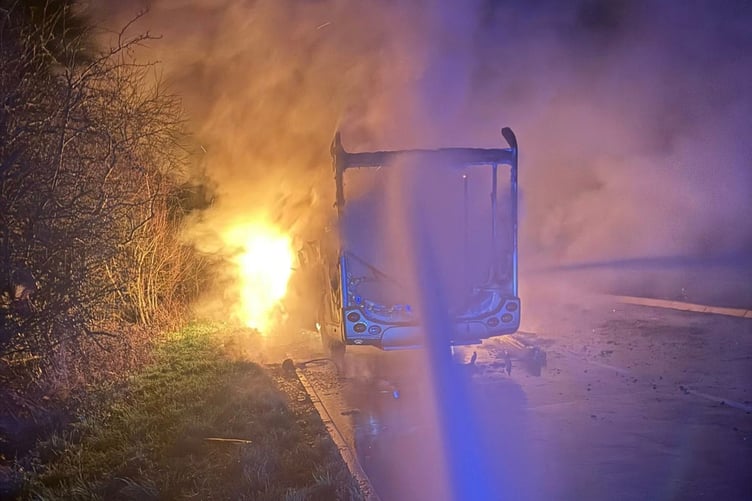 A30 Motorhome Fire