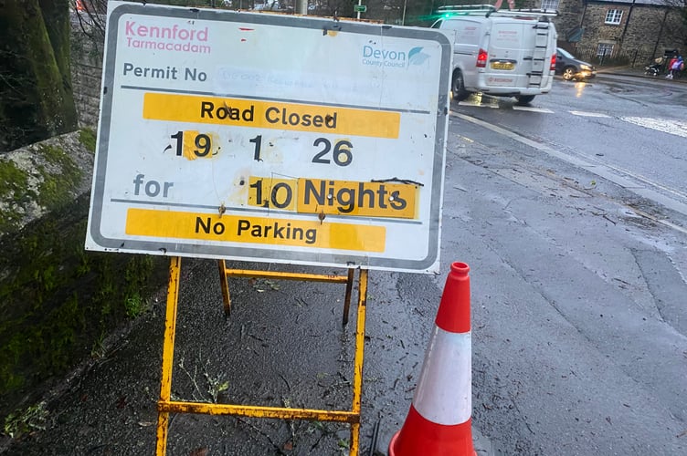 Resurfacing work is being carried out by Devon Highways on Dolvin Road, Tavistock for ten nights from Monday, January 19. 