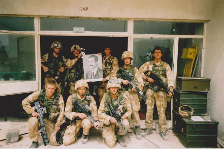 Royal Marine Lee Spencer, pictured on operations in Afghanistan, hits back at Trump 'insult'.