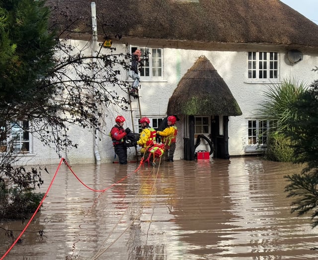 Okehampton rescuers do their bit in East Devon floods
