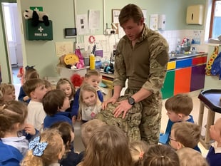 Lifton Community Academy children enjoy visit from army medic
