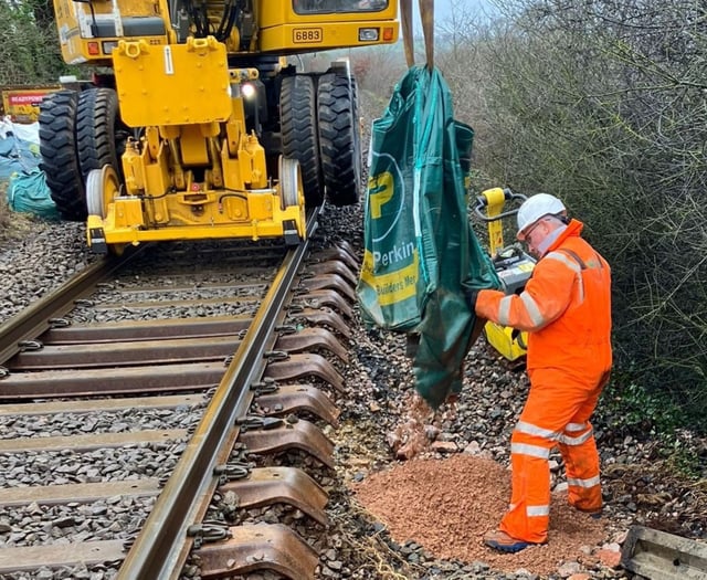 Rail line still shut between Exeter and Okehampton due to storm damage