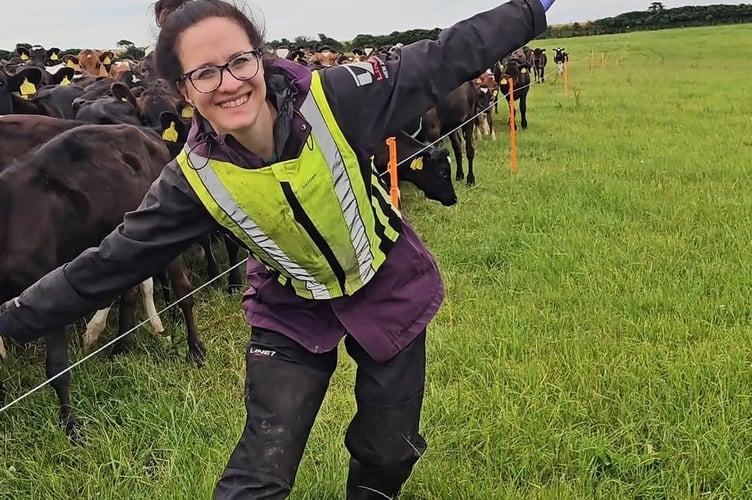 Holly Atkinson, a Devon farmer, is supporting a charity in raising awareness of mental health support for colleagues.