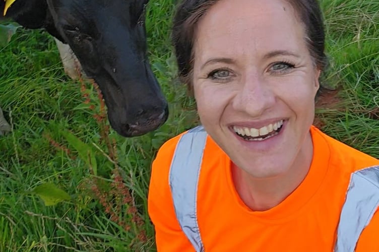 Holly Atkinson, a Devon farmer, is supporting a charity in raising awareness of mental health support for colleagues.