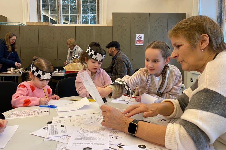 Sisters Clara and Delilah joined their cousin Effie in a half term activity looking into the history of policing in Tavistock.  