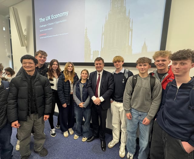 MP takes A-level Economics lesson