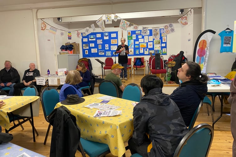 Tavistock campaigners fighting extremism peacefully at their first community gathering.