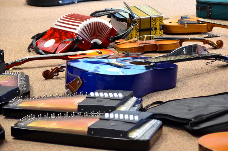 Children can experiment with instruments they've never tried before from Wren’s extensive store.