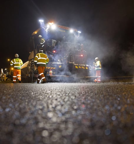 Resurfacing work in action.