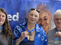 Super swimmer conquers the pool