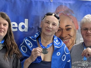 Super swimmer conquers the pool