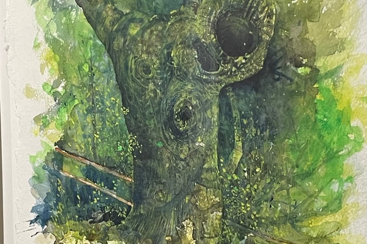 Robin Armstrong, Small Pollarded Willow: one of the pictures on show at the Drake Manor Inn.