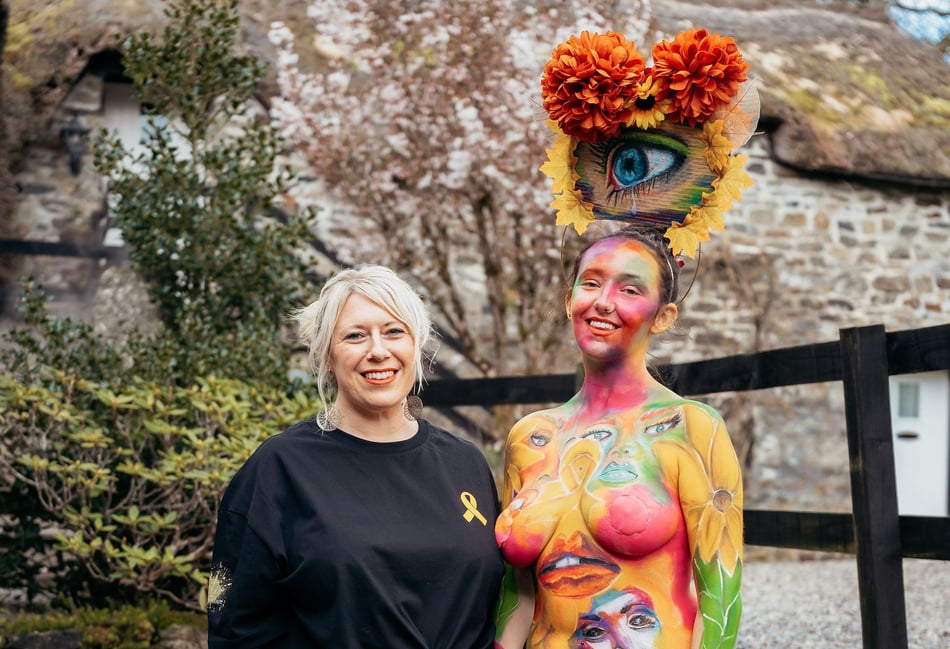Okehampton body artist raises over £120 for endometriosis charity
