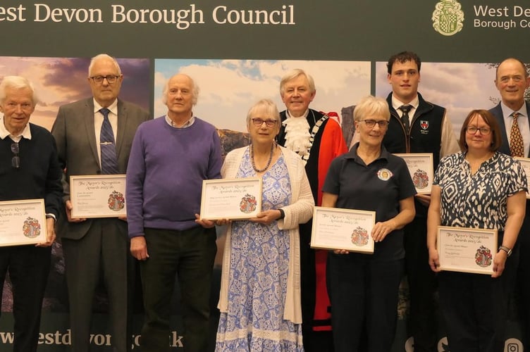 West Devon's most community-minded citizens have been recognised with mayoral awards.