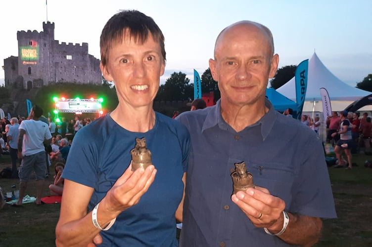 Members of Dartmoor Search & Rescue Team Tavistock are running the Dartmoor Marathon on Sunday, April 12, in memory of one of their former team mates Jane Hilton (pictured with her husband Russ) who died of a brain tumour. Picture Brain Tumour Research.