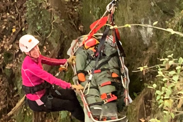 Members of Dartmoor Search & Rescue Team (DSRT) Tavistock are running the Dartmoor Marathon on Sunday, April 12, in memory of one of their former team mates Jane Hilton (pictured) who died of a brain tumour.  Jane is pictured volunteering with DSRT Tavistock.
Picture Brain Tumour Research.