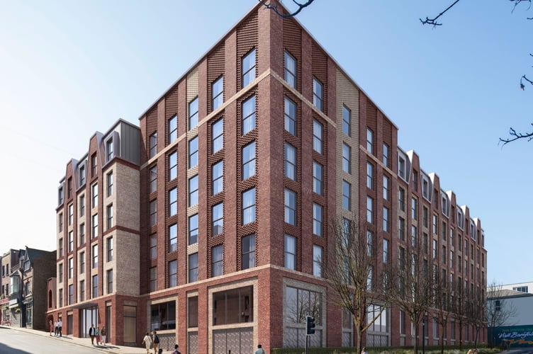How the co-living blocks at Mary Arches in Exeter could look. (Image courtesy: Eutopia Exeter Arches Ltd/Exeter City Council)