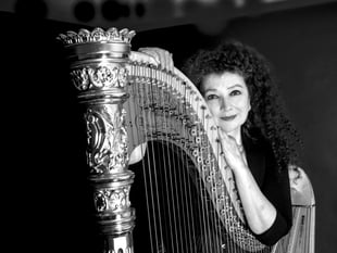 Acclaimed harpist accompanies silent film
