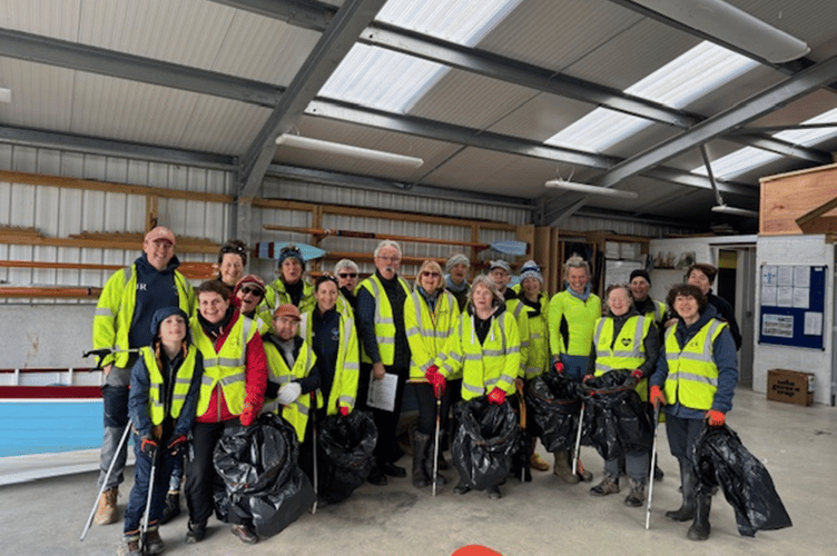 The Tamar and Tavy Gig Club, who held a litter pick with the support of Tidy Tavi.