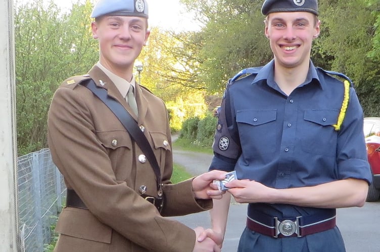 L-R: Second Lieutenant Joe Manners with Corporal Nathanial Bales