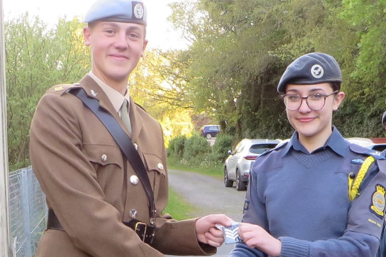 L-R: Second Lieutenant Joe Manners with Corporal Felicity Pahdi
