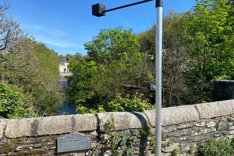 One of the two devices monitoring debris levels in the river.