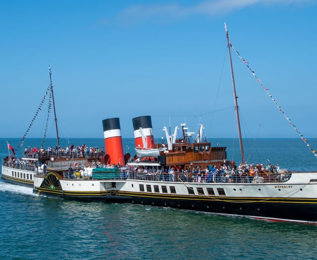 Last seagoing paddle steamer sailing out of Plymouth