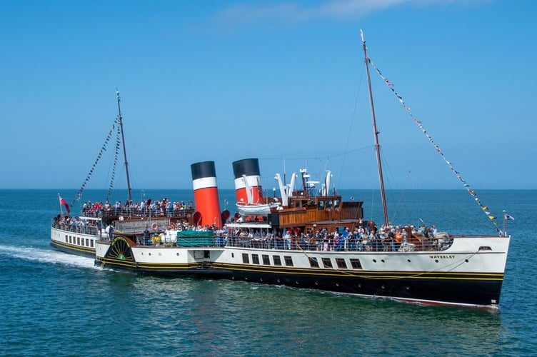 The Waverley paddle steamer is registered for up to 750 passengers and is fully restored to her original 1940s style. 