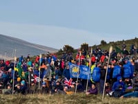Students walk Ten Tors while revising