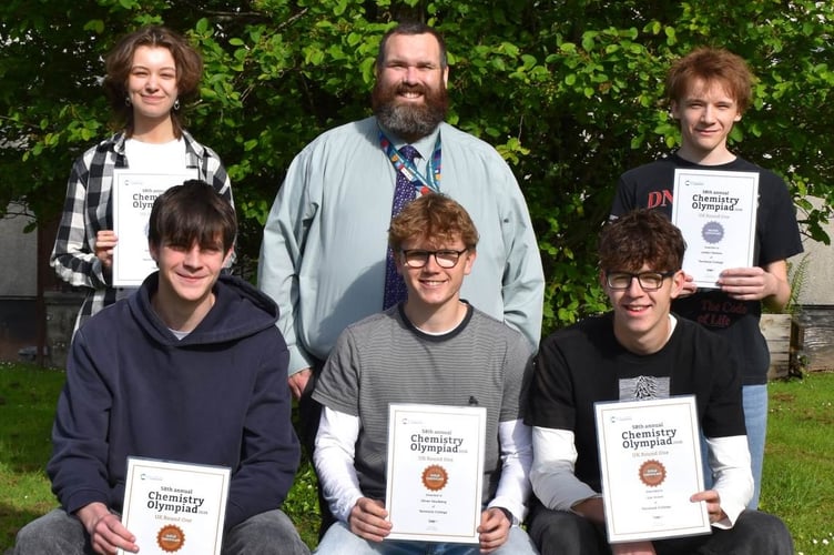 Year 13 Tavistock College students succeed in national Chemistry Olympiad.