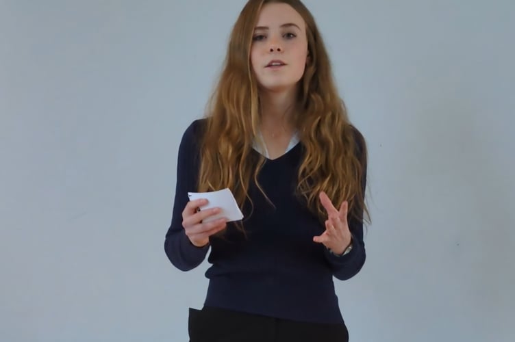 Eleanor Foster at the ISA Public Speaking Competition.