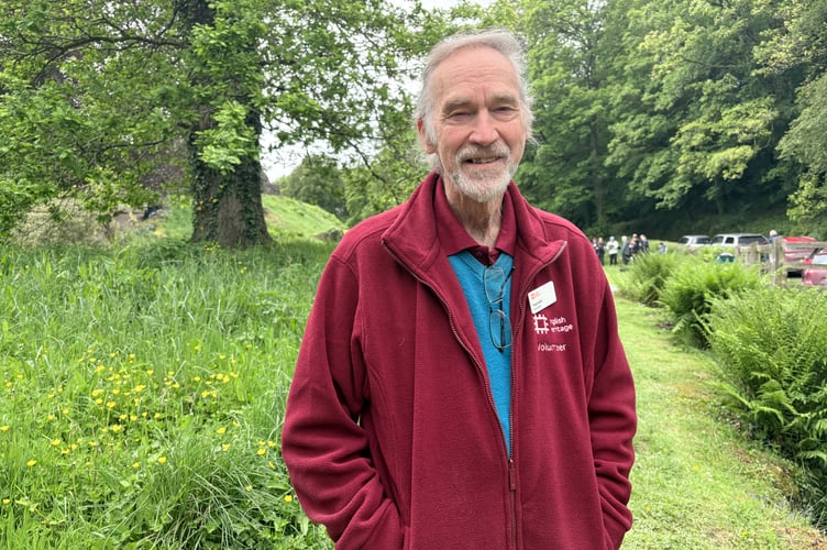 Tony Leech, one of the volunteers at Okehampton Castle.