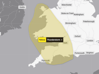 Met Office issues yellow thunderstorm warning for South West