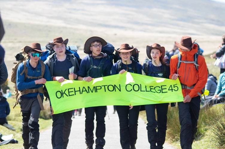 Okehampton College 45-mile Ten Tors team.