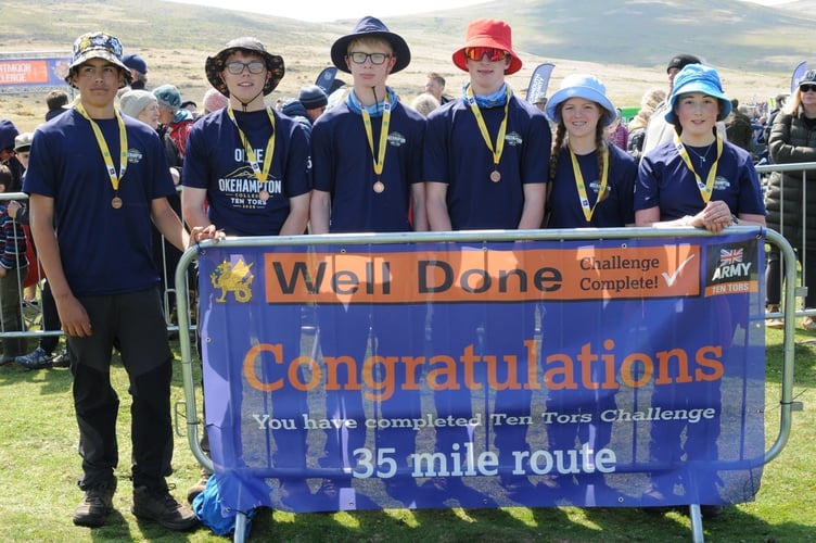 A well done to Okehampton College's 35-mile team.