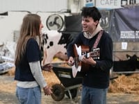 Singing in harmony to the cows