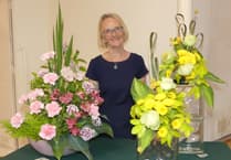 Tavistock Flower Club's arrangements inspired by glass