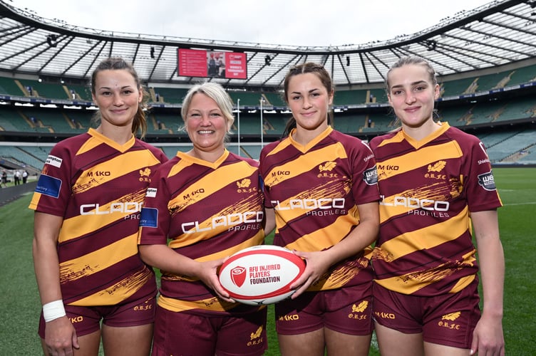 Charlotte Ogborne with daughters Imogen and Phoebe and niece Issy Edworthy.
