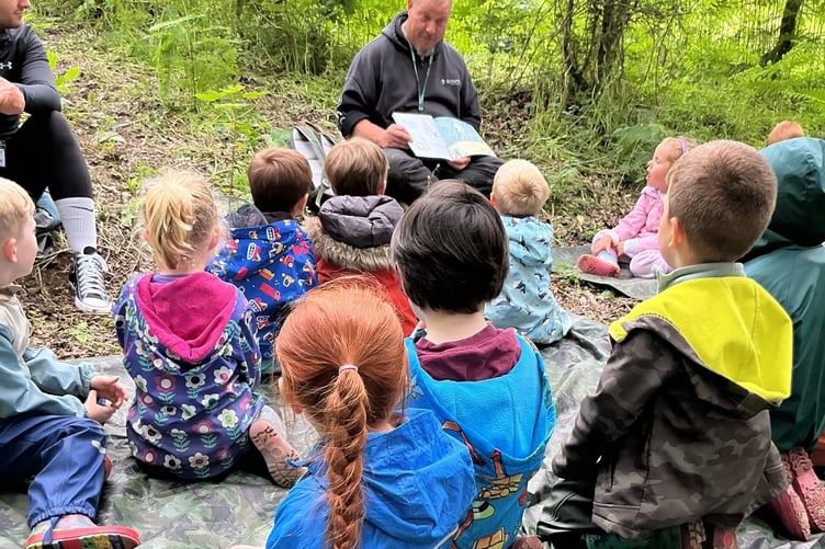 Horrabridge Primary School getting their hands dirty digging for bugs.