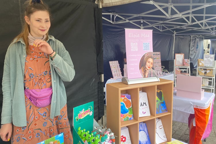Emily Daw, 24, was one of the young traders from Tavistock selling their wares at the regional final of the young market traders competition.