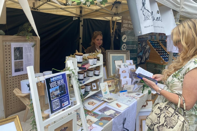 Ellabees Illustrations at the SW regional young market traders final in Tavistock.