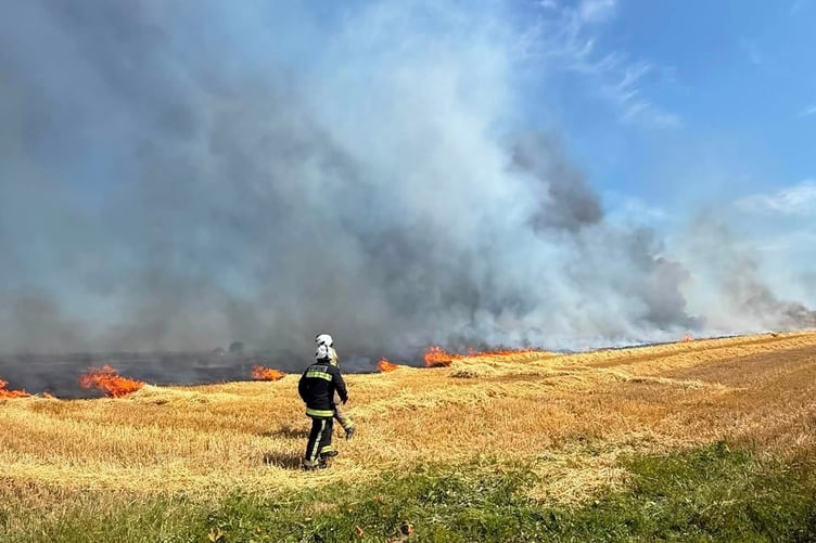 Tavistock Fire Station and colleagues from other stations have been fighting multiple wildfires amid heatwave temperatures and tinder dry vegetation and ground.