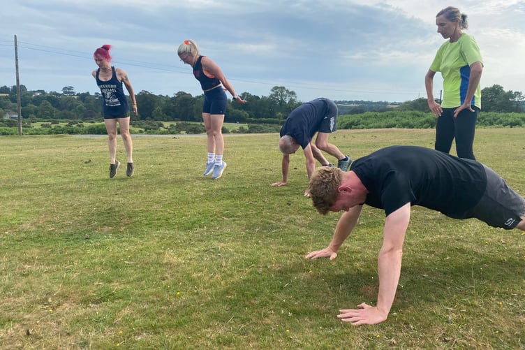 Press-ups, jumps, squats, burpees and mini-weight lifts were among the 1,000-repeats outdoor gym challenge in Whitchurch in aid of Tavistock Youth Cafe young people's group.