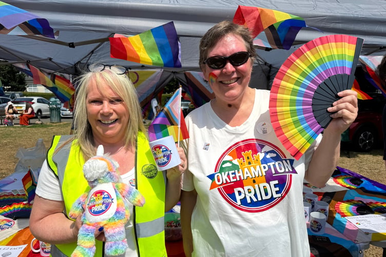 Pride organiser Jessica Cutland, right, with committee member Sharon Bisby. AQ 5744